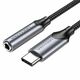 Vention USB-C Male to 3.5MM Earphone Jack With DAC Adapter 0.1M Gray VEN-BGMHA