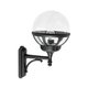 NORLYS 360B | Bologna Norlys zidna svjetiljka 1x E27 IP54 crno, prozirno