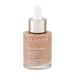 Clarins Face Make-Up Skin Illusion posvjetljujući hidratantni puder SPF 15 nijansa 113 Chestnut 30 ml