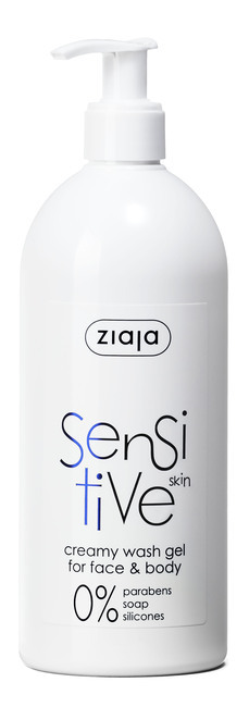Ziaja Sensitive Skin kremasti gel za pranje lica i tijela 400ml