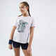 Majica kratkih rukava za tenis Essential za djevojčice ljubičasta