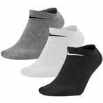 NIKE Sportske čarape siva / crna / bijela