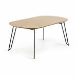 Proširiv blagovaonski stol u dekoru hrasta u prirodnoj boji 90x140 cm Novac – Kave Home