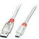 LINDY USB kabel USB 2.0 USB-A utikač, USB-Mini-B utikač 5.00 m prozirna 41785