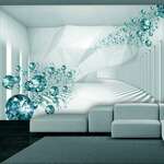 Samoljepljiva foto tapeta - Diamond Corridor (Turquoise) 196x140