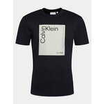 Calvin Klein Majica mornarsko plava / bež siva / crna