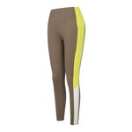 Yvette Sports Sportske hlače 'Carly' tamno smeđa / žuta / bijela