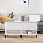 Bočni stolići 2 kom sjajni bijeli 50x46x50 cm konstruirano drvo