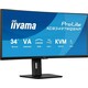 Iiyama ProLite XCB3497WQSNP-B1 monitor, IPS/VA, 34", 21:9, 3440x1140/3440x1440, 120Hz, USB-C, HDMI, 2x DisplayPort/Display port, USB