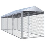Vanjski kavez za pse s krovom 7,6 x 1,9 x 2,4 m