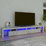 TV ormarić s LED svjetlima siva boja betona 260x36 5x40 cm