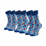 Set od 3 para unisex visokih čarapa Rainbow Socks Xmas Socks Balls Mix Gifts Pak 3 Šarena