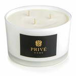 Bijela mirisna svijeća Privé Home Mimosa - Poire, vrijeme gorenja 45 h