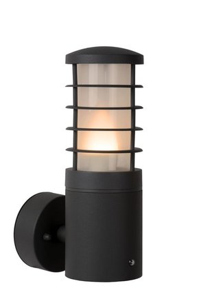 LUCIDE 14871/01/30 | SolidL Lucide zidna svjetiljka svjetlosni senzor - sumračni prekidač 1x E27 IP54 crno