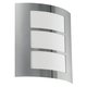 EGLO 88139 | City Eglo zidna svjetiljka 1x E27 IP44 plemeniti čelik, čelik sivo, bijelo