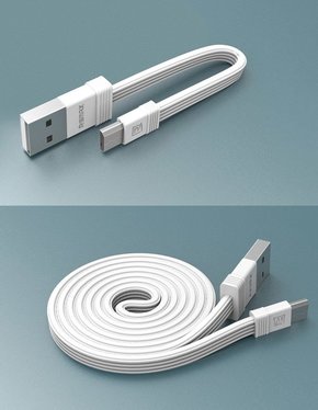 Remax set od 2 jaka i fleksibilna USB - micro USB kabela 1m/ 16cm