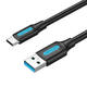 USB 3.0 A na USB-C kabel Vention COZBF 1m crni PVC