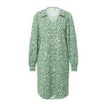 ICHI Košulja haljina 'KATE' travnato zelena / bijela