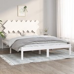 Okvir za krevet bijeli 140 x 200 cm od masivnog drva