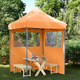 vidaXL Sklopivi prigodni šator za zabave s 2 bočna zida narančasta