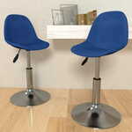 Okretne blagovaonske stolice od tkanine 2 kom plave