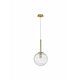NOVA LUCE 9006042 | Coen Nova Luce visilice svjetiljka s mogućnošću skraćivanja kabla 1x E27 mesing, prozirno