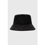Pamučni šešir Sisley boja: crna - crna. Šešir iz kolekcije Sisley. Model s uskim obodom, izrađen od glatkog materijala.