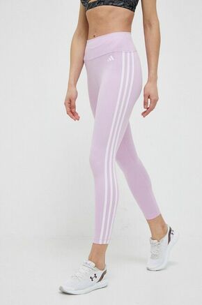 ADIDAS PERFORMANCE Sportske hlače 'Train Essentials 3-Stripes High-Waisted' lila / bijela