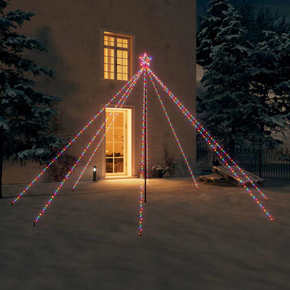 VidaXL Božićno drvce s LED svjetlima 576 LED žarulja raznobojno 3