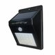 ZIDNA svjetiljka CRNA 0.75W solarna IP54 sa senzorom
