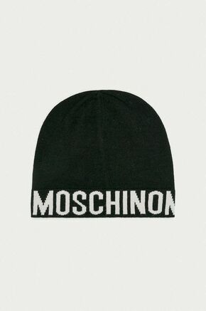 Moschino - Kapa - crna. Kapa iz kolekcije Moschino. Model izrađen od tkanine s tiskom.