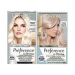 L'Oréal Paris Préférence Le Blonding Set boja za kosu 60 ml Nijansa Ultra Platinum + boja za kosu 60 ml Nijansa Platinum Pearl za žene