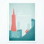 Poster Travelposter San Francisco, 30 x 40 cm