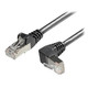 Transmedia Cat6A SFTP Patch Cable, RJ45 plug angled up, 1m TRN-TI45-1L