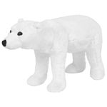 vidaXL Samostojeći plišani polarni medvjed bijeli XXL