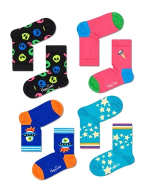 Happy Socks Čarape 'Space' plava / nebesko plava / roza / crna