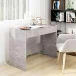 Radni stol siva boja betona 101 x 50 x 76 5 cm od iverice