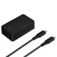 UNIQ Wall charger Versa Slim USB-C PD 18W + USB-C to USB-C Cable charcoal black (LITHOS Collective)