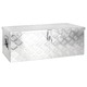 vidaXL Kutija za pohranu srebrna 80 x 39 x 30 cm aluminijska