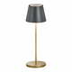 Crna/u zlatnoj boji LED stolna lampa s metalnim sjenilom (visina 34 cm) Cosenza – Fischer &amp; Honsel