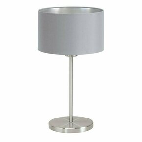 EGLO 31628 | Eglo-Maserlo-GS Eglo stolna svjetiljka okrugli 42cm sa prekidačem na kablu 1x E27 sivo