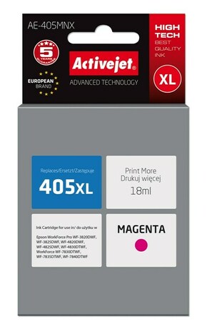 Tinta Activejet AE-405MNX (zamjena za Epson 405XL C13T05H34010; Supreme; 18ml; magenta)