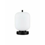 NOVA LUCE 9624087 | Lato Nova Luce stolna svjetiljka 25cm s prekidačem 1x E14 crno, opal