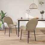vidaXL Blagovaonske stolice od umjetne kože 2 kom boja cappuccina