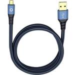 USB 2.0 priključni kabel [1x muški konektor USB 2.0 tipa a - 1x muški konektor USB 2.0 tipa micro-B] 5.00 m plava boja pozlaćeni kontakti Oehlbach USB Plus Micro