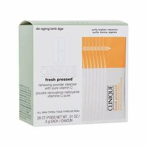 Clinique Fresh Pressed Renewing Powder Cleanser posvjetljujući prašak za čišćenje lica s vitaminom c 28x5g g