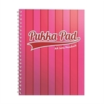 Pukka Pads - Bilježnica Pukka Pad Vogue A4 s spiralom, 100 listova, crte, roza