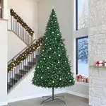 Božićno drvce s ukrasnim gudačkim svjetlima Zelena 400 cm PVC - s LED-icama i bijelim kuglicama