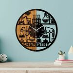 Ukrasni drveni zidni sat, Wooden Clock - 76