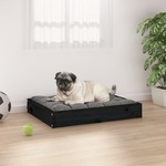 Krevet za pse crna 61,5x49x9 cm od masivne borovine